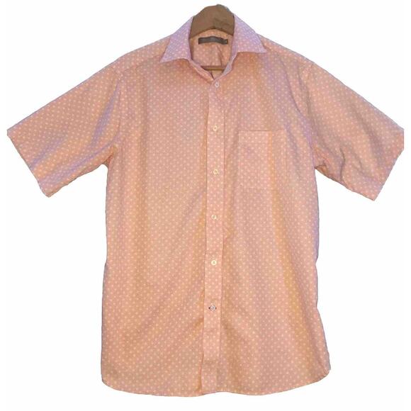 Daniel Cremieux Short Sleeve Button Down, Orange White Print, Men's M - Picture 9 of 9